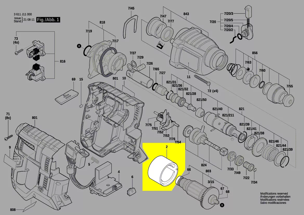Stator réf. 1 619 P13 742 Bosch